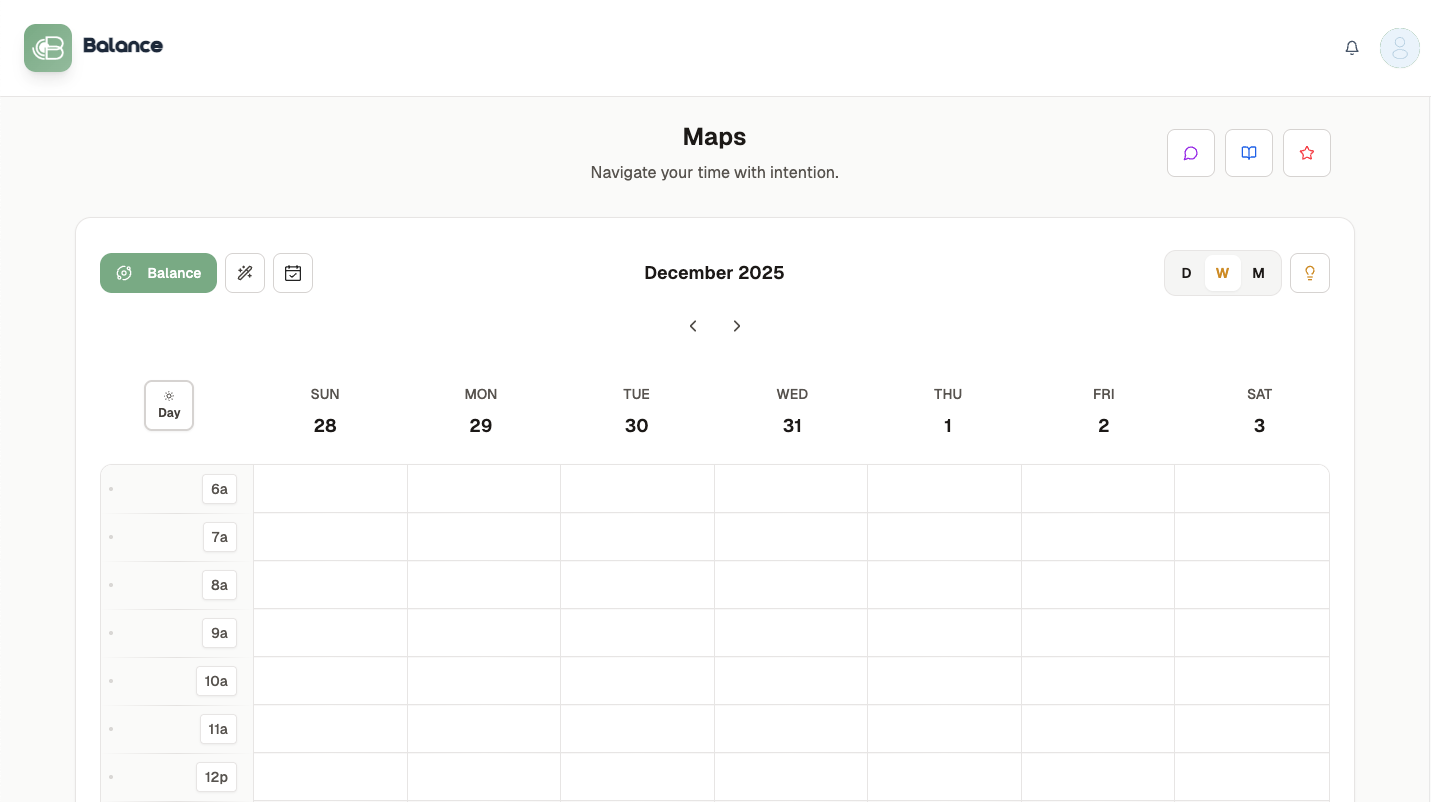 Balance V2 home page screenshot
